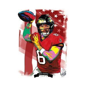 Baker Mayfield Tampa Bay Buccaneers Football QB Poster Print Wall Art 11x17